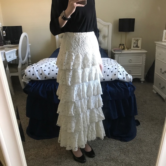 Zadie B’s Dresses & Skirts - Zadie B’s Lace Ruffle Skirt